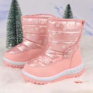 WINTER WATERPROOF PINK SNOW BOOTS FOR BABY GIRLS